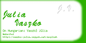 julia vaszko business card